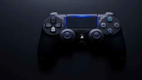 DualSense Controller with Integrated Touchpad Display and Asymmetrical Button Configuration