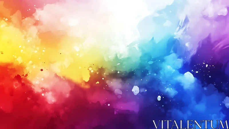 Soft rainbow clouds drifting through a dreamy skyscape.