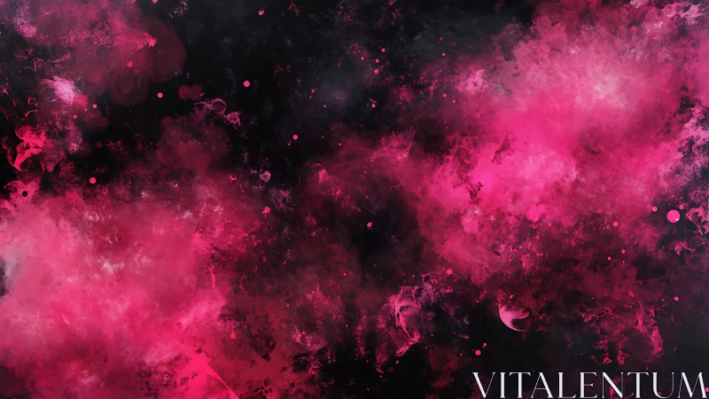 Bright magenta nebula clouds spread across a dark starfield