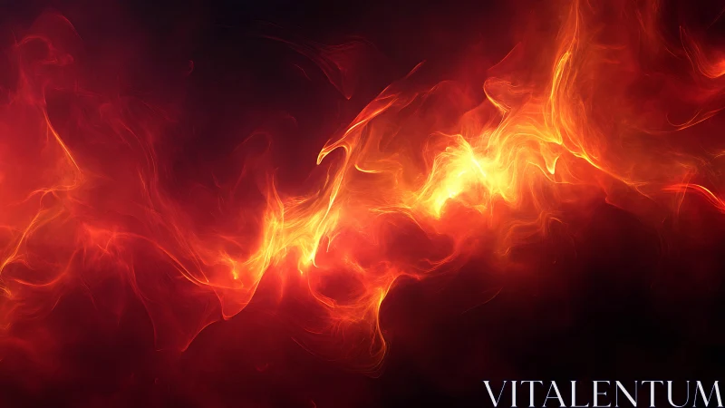 Luminescent Fire Cascade with Dynamic Energy Waves.