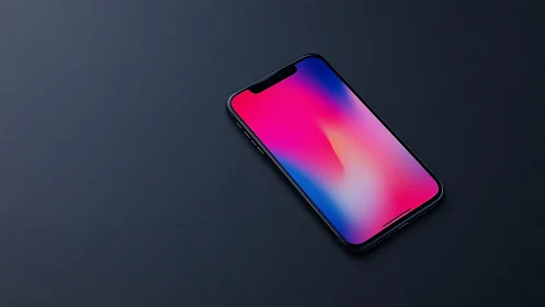 Modern Smartphone with Gradient Display Interface.