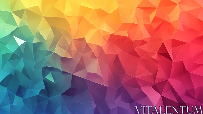 Radiant low poly gradient bursts into vivid geometric color