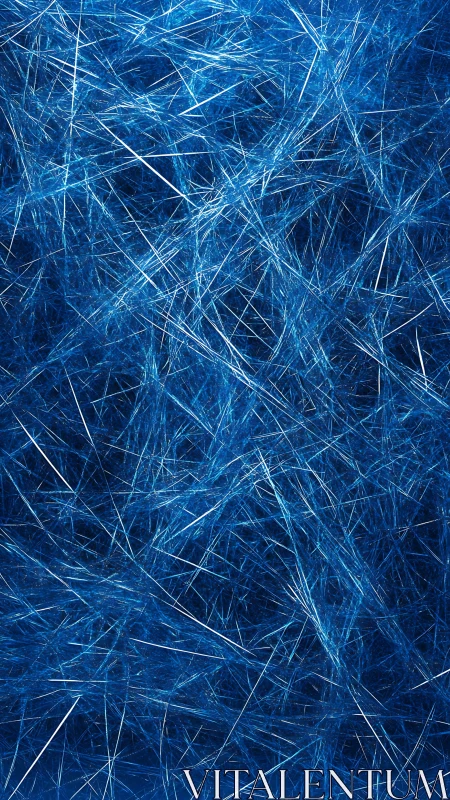 Glistening blue fibers weaving a dreamy, electric tangle.
