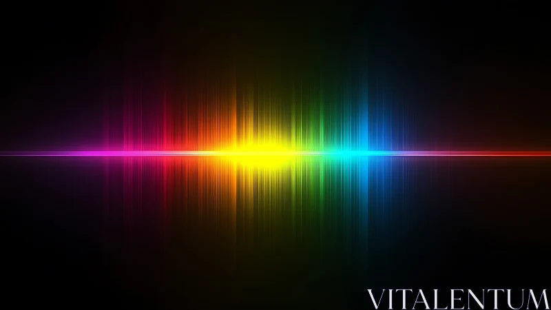 Horizontal spectrum line with mirrored color reflections.