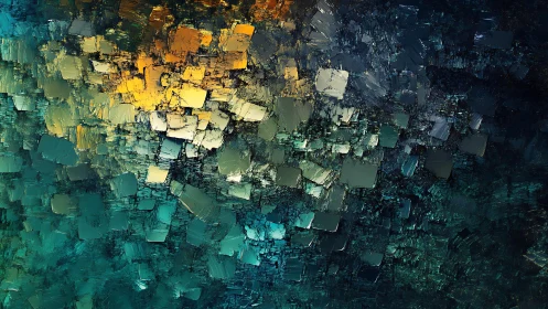 Abstract digital painting with textured brush strokes and vibrant colors.