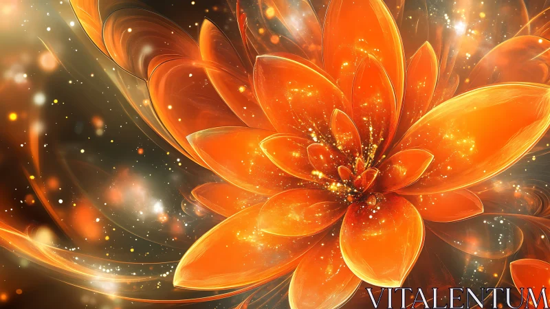 Solar Bloom Igniting Stardust Petals in Liquid Light.