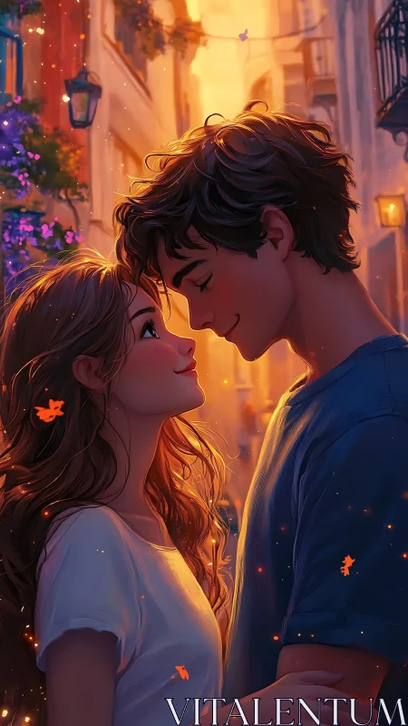 Romance Ignites Where Sunset Kisses Stone.