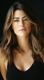 Photorealistic portrait of woman in soft directional lighting