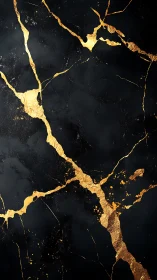 Black marble backdrop with bold metallic gold veins.