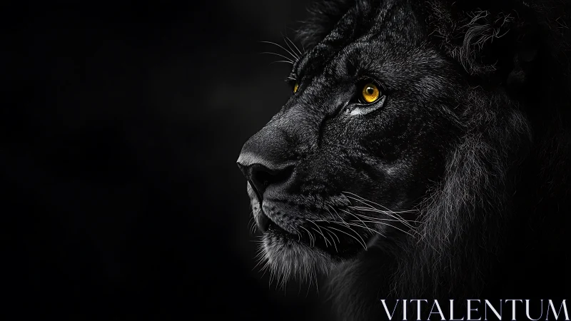 Black Lion with Golden Eyes.