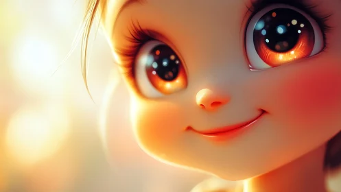 Sunrise-eyed kiddo beaming tiny galaxies of wonder.