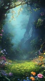 Secret meadow listens to dappled light in a hidden glade