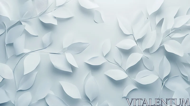 Gentle paper leaf vines drifting across soft daylight walls.