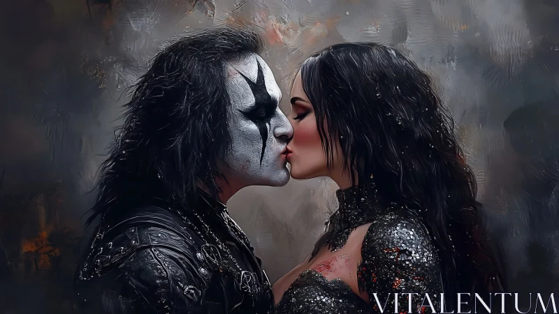 Two Souls in Darkness: A Moment Before the Kiss.