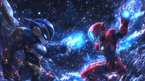 Armored space rivals channel stellar energy in combat