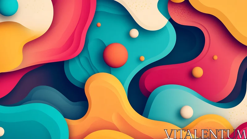 Layered fluid color topography with volumetric gradients.