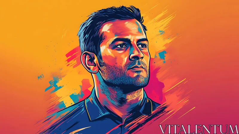 Bold portrait glowing with rich neon dreams and quiet grit.