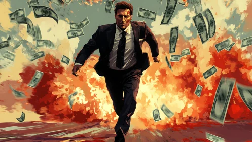 Corporate antihero sprints through inferno and money storm.