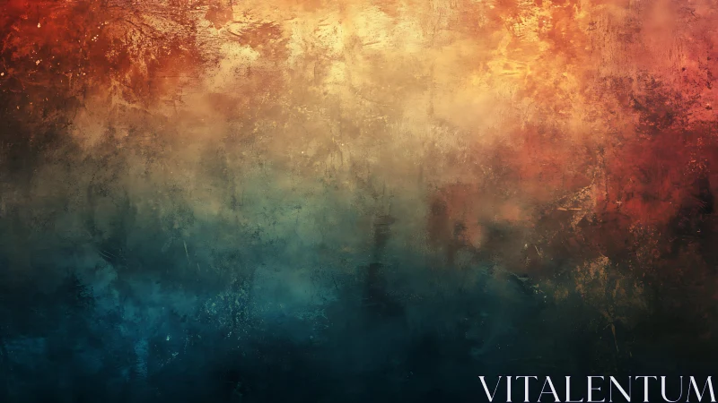 Moody Abstract Texture with Warm and Cool Color Gradient.