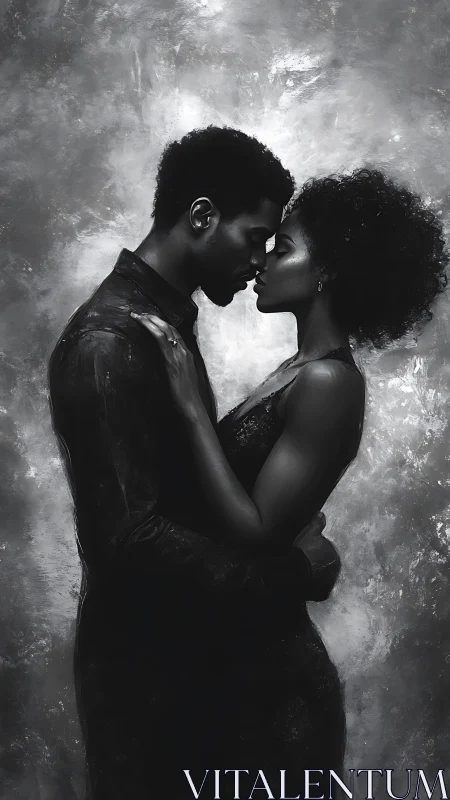 Two souls share an intimate moment wrapped in romantic light