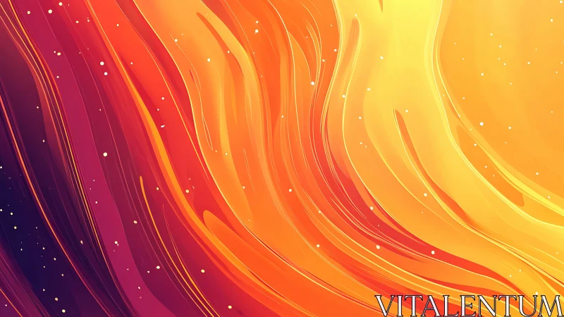 Solar river of color streaming through molten twilight sky.