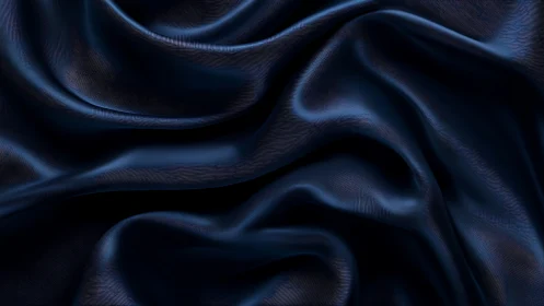 Midnight satin fabric folds with deep luminous sheen.