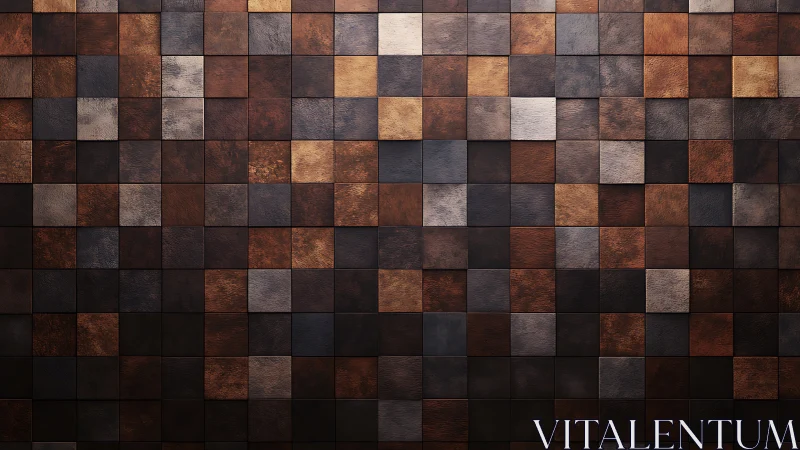 Metallic grid surface presents uniform tiled square arrangement