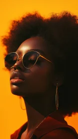 Sunlit confidence in oversized shades and glowing gold tones.
