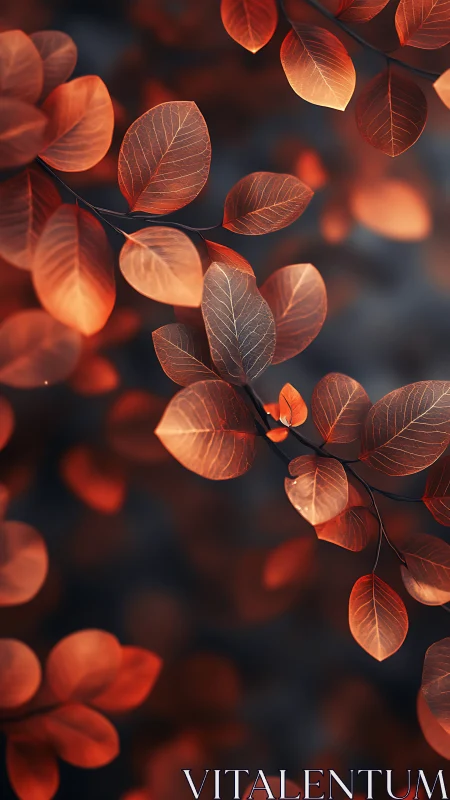 Autumn foliage rendered with shallow depth and bokeh glow