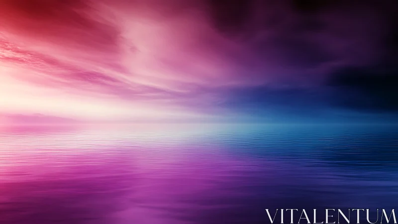 Prismatic twilight tides under a dream-soaked digital sky.