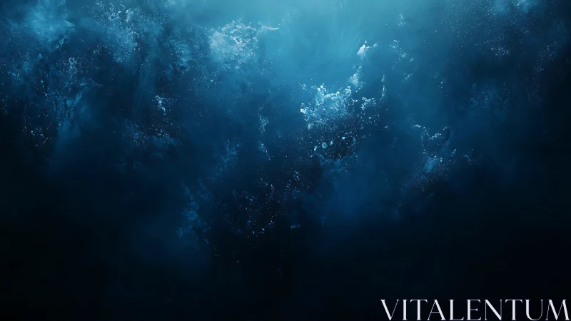 Midnight currents bloom in a luminous underwater abyss.