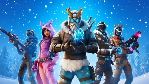 Frostbitten heroes lock and load beneath a blizzard of sparks