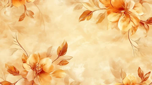 Warm Orange Blossoms Dance in Soft Golden Light