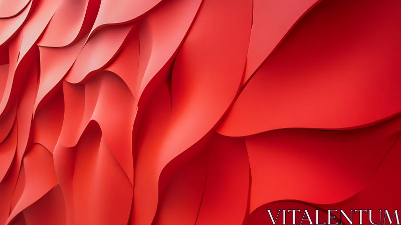 Flowing Red Abstract Layers with Smooth Gradient Texture.