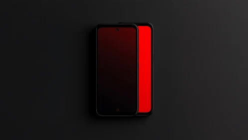 Sleek Modern Smartphone with Bold Red Accent.