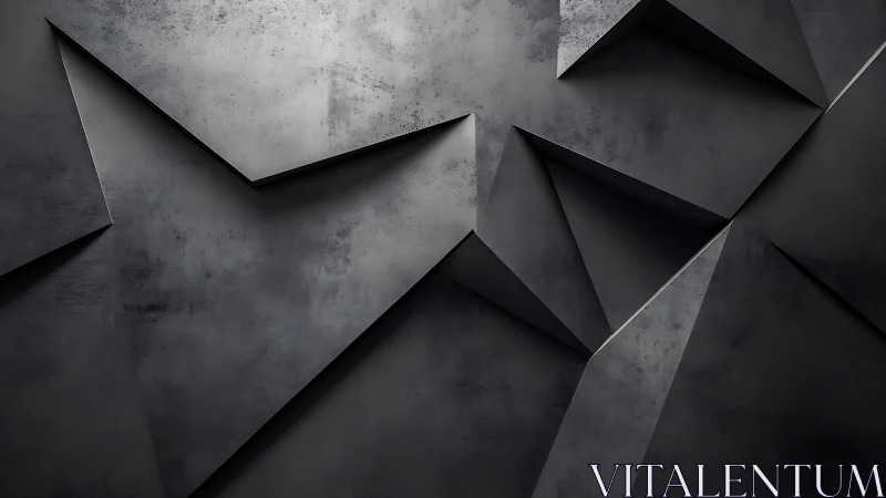 Sharp geometric shadows unfold across a moody dark wall