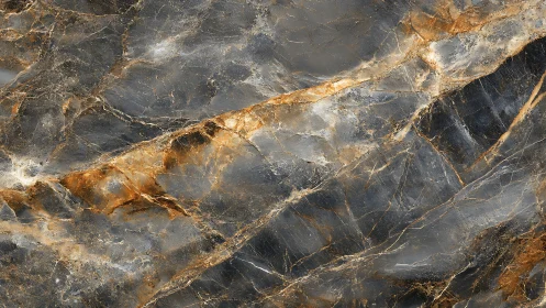 Smoky marble veins with warm gold running through stone.