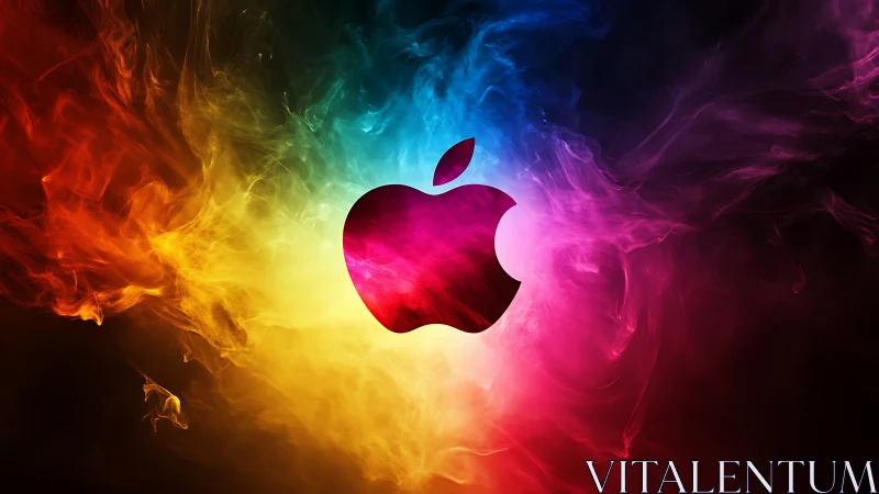 Chromatic emblem isolated within radiating nebular gradients