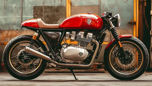 Café racer twin motorcycle with retro-modern chassis detailing.