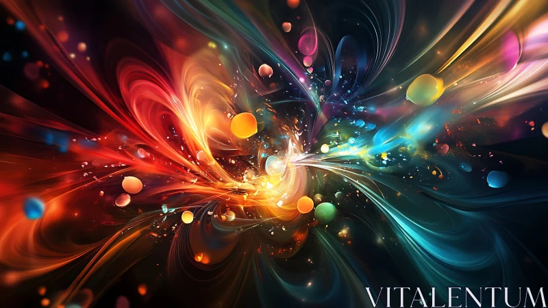 Dancing nebula of color swirling into a joyful burst.