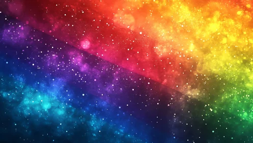 Prismatic nebula bands scatter luminous cosmic dust