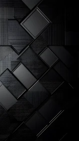 Geometric black tile pattern with sleek diagonal rhythm.