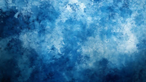 Textured blue abstract cloudscape conveys cool atmospheric depth