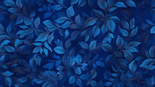 Midnight sapphire foliage dancing across inky velvet sky.