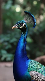 High-resolution peacock portrait with shallow-depth optical isolation