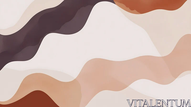 Gentle flowing earth tones drifting in soft wavy layers.