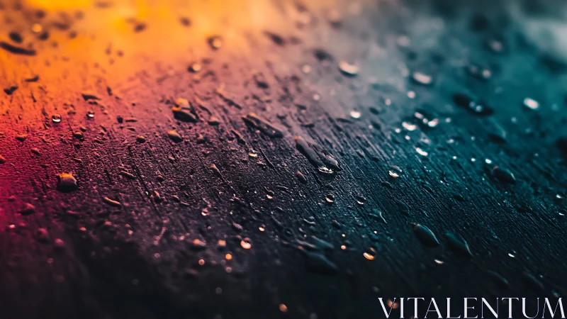 Soft rain on glowing colors in a cozy abstract evening.