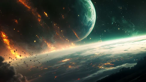 Colliding planets ignite catastrophic orbital firestorm