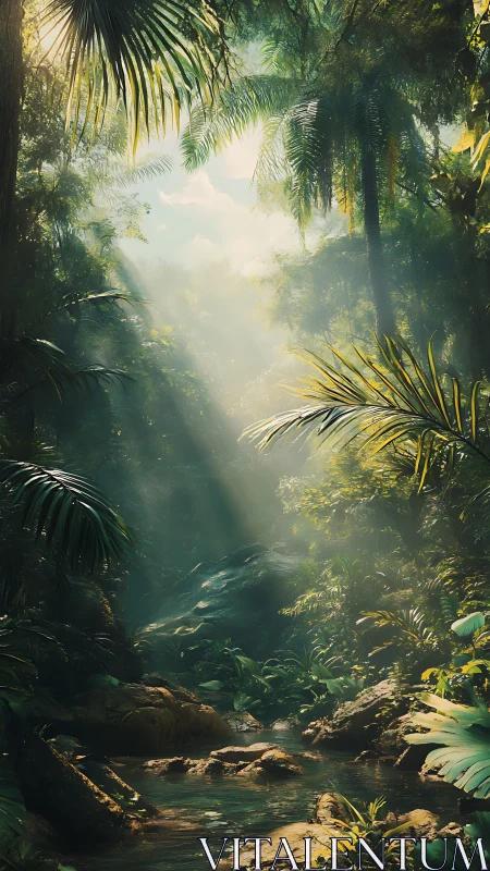 Enchanted Rainforest Stream Glows With Sacred Light