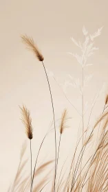 Delicate dried grasses in soft minimalist vertical composition.